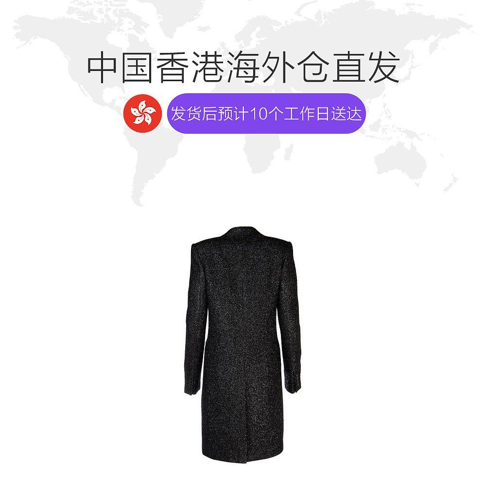 香港直邮圣罗兰黑色单排扣中长大衣 天猫国际香港直购夹克