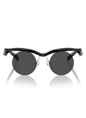 PRADA 男士眼镜 PRA18S1AB5S0 AW2025 黑色 圆框太阳镜