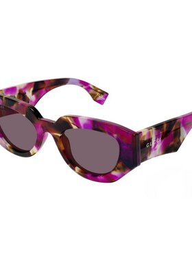 GUCCI 男士太阳镜 GG2007S001 AW2025 紫色 全框太阳镜古驰