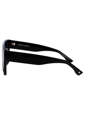 Dsquared2 二次方 男士 黑色醋纤太阳眼镜 ICON0030S807