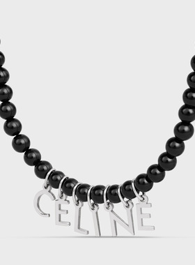 CELINE 男士项链 461DV6ONB38NS AW2024 黑色 串珠项链
