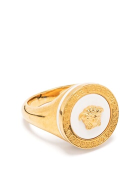 1h可退 VERSACE 男士戒指 DG57285DJMR4J620 SS2024 黄色 MEDUSA