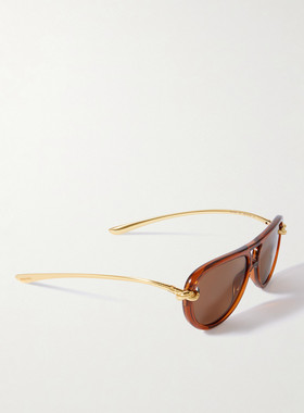 Bottega Veneta 葆蝶家 女士 Eyewear 飞行员镜框太阳镜 BV1418S