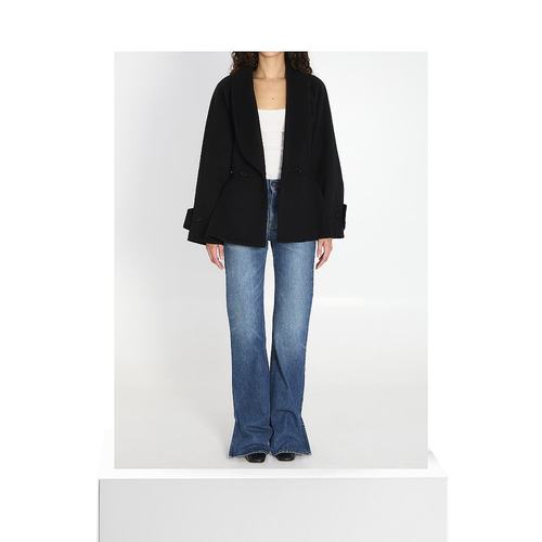 香港直邮CHLOÉ 女士大衣 CH25WMA70071001 AW2025 黑色 Short coa - 图3