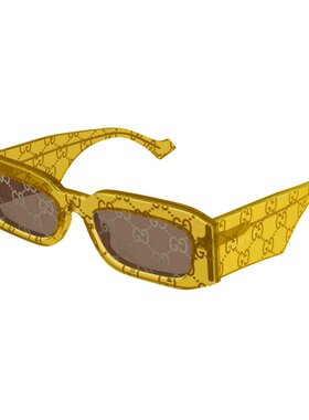 GUCCI 男士眼镜 GG1426S007 CO 棕色 矩形太阳镜古驰配饰