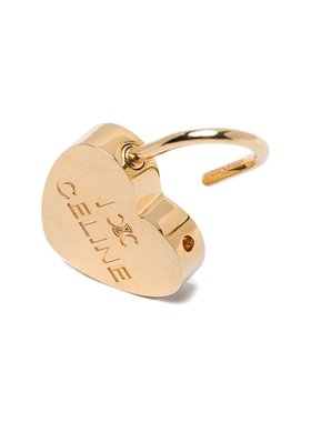 1h可退 潮奢 Celine 思琳 女士 I LOVE CELINE 金色铜制挂锁项链/