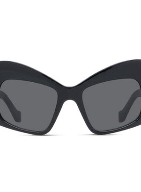 LOEWE 女士眼镜 LW40128I01A AW2025 黑色 蝴蝶全框太阳镜