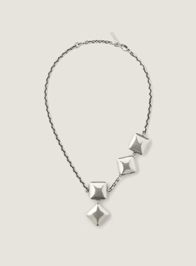 GIVENCHY 女士项链 BF00TLF005723 SS2026 银色 几何项链水晶吊坠
