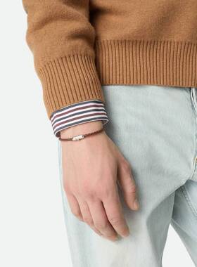1h可退 奢淘 Bottega Veneta 编织手链 男银手链