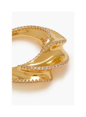 1h可退 潮奢 ZIMMERMANN 女士 镀金水晶戒指 4964F23GOLD