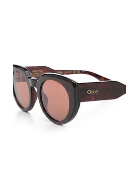 1h可退 CHLOÉ 女士眼镜 CH0311S002 SS2025 棕色 全框太阳镜