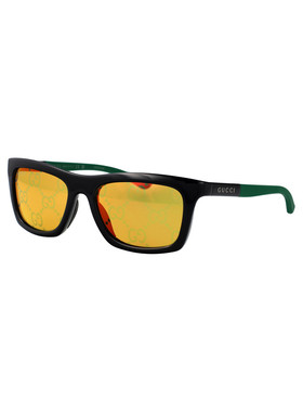 GUCCI 女士眼镜 GG1735S005 AW2025 绿色几何框 古驰太阳镜