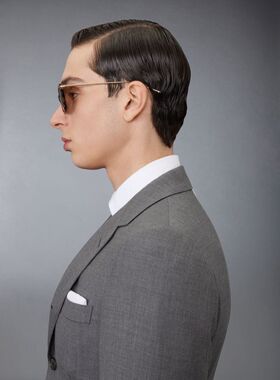 1h可退 奢淘 Thom Browne 矩形太阳镜 男 UES701AG0003