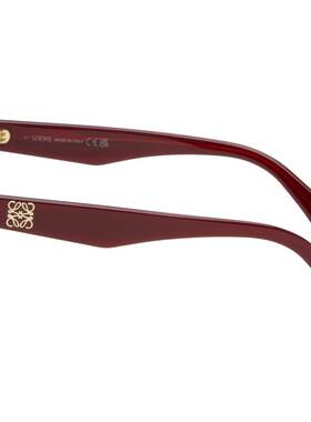 LOEWE 罗意威 女士 红色 Mini Anagram Cateye 太阳镜 LW40182U53