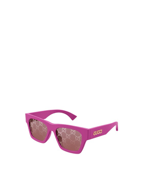 GUCCI 女士眼镜 GG1835S004 SS2025 古驰 粉红色矩形太阳镜