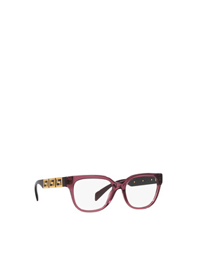 1h可退 VERSACE 女士眼镜 VE33385209 AW2024 粉红色 几何框平光