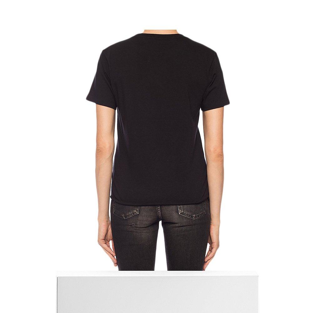 香港直邮圣罗兰女士黑色印花t恤 天猫国际香港直购T恤