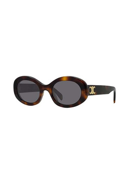 CELINE 女士眼镜 CL40194U53A CO 棕色 椭圆镜框太阳眼镜