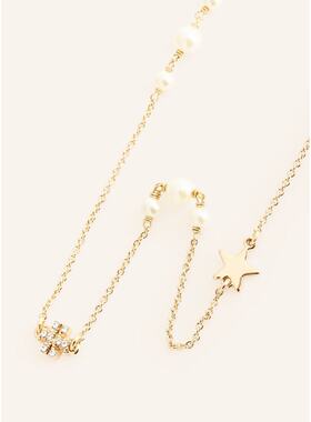 1h可退 TORY BURCH 女士项链 100296137519500 CO 金色 DELICATE