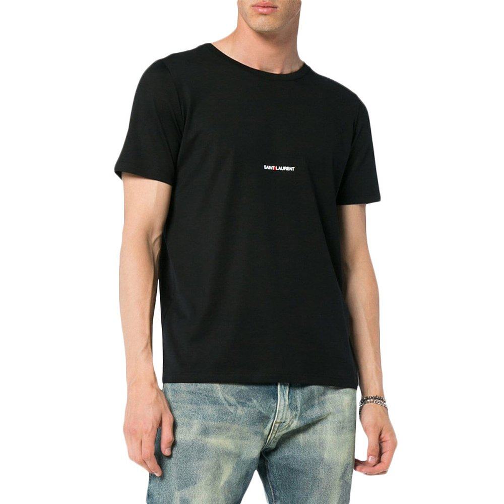 圣罗兰男士黑色棉质t恤 天猫国际香港直购T恤