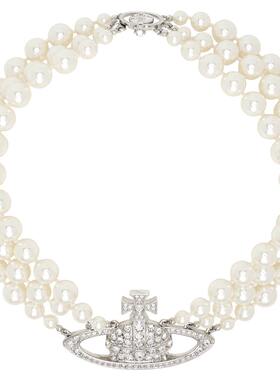 Vivienne Westwood 薇薇恩 韦斯特伍德 女士 Three Row Pearl Bas