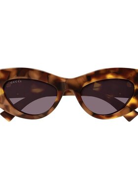 GUCCI 女士眼镜 GG1843S003 CO 棕色古驰 太阳镜猫眼框