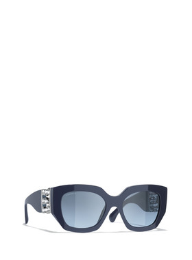 CHANEL 女士眼镜 CH55451462S2 CO 蓝色 全框太阳镜