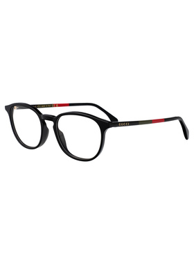 GUCCI 男士眼镜 GG0551O021 SS2026 黑色 圆框平光镜