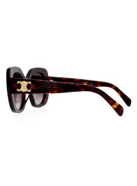 CELINE 女士太阳镜 CL40226U52K SS2023 棕色 徽标太阳镜