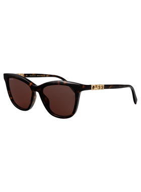 1h可退 GUCCI 女士眼镜 GG2032S002 SS2026 棕色 几何太阳镜古驰