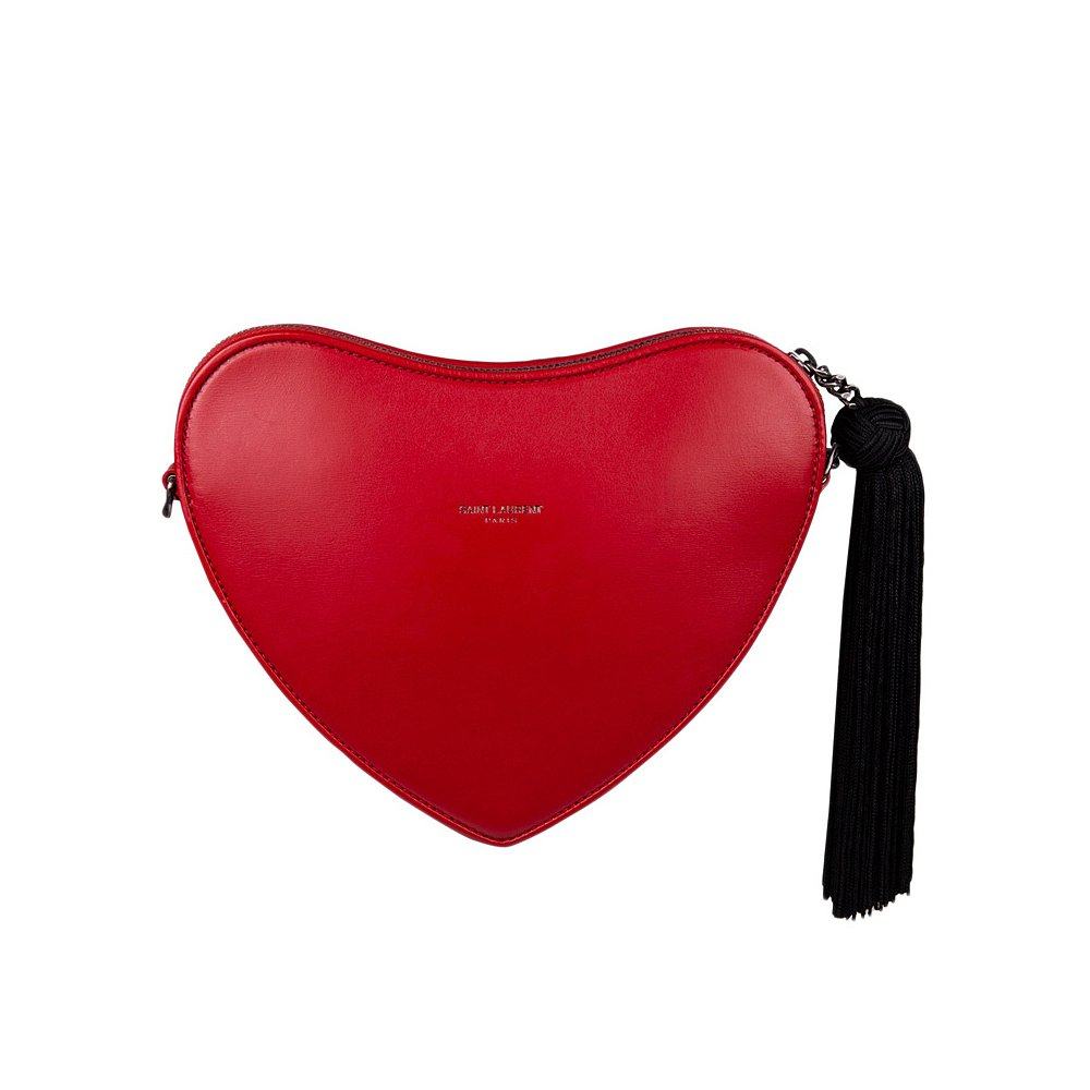香港直邮圣罗兰心形流苏单肩包 天猫国际香港直购女士包袋