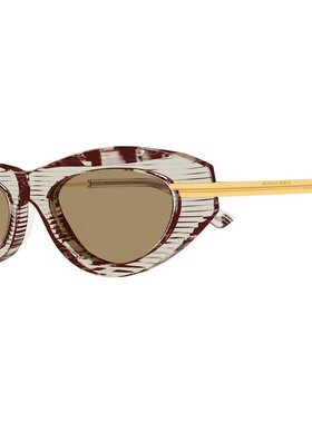 BOTTEGA VENETA 女士眼镜 BV1368S003 SS2026 棕色配饰太阳镜