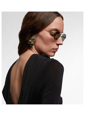 1h可退 潮奢 Saint Laurent 圣罗兰 女士 SL 97 飞行员太阳眼镜