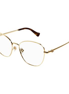 GUCCI 女士眼镜 GG1418O001 AW2023 白色 几何平光镜古驰