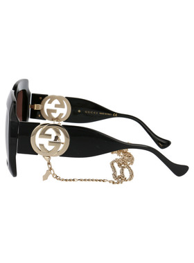 GUCCI 女士眼镜 GG1022S005 AW2025 古驰黑色太阳镜
