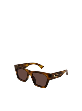 GUCCI 女士眼镜 GG1835SA002 SS2025 棕色 方框太阳镜