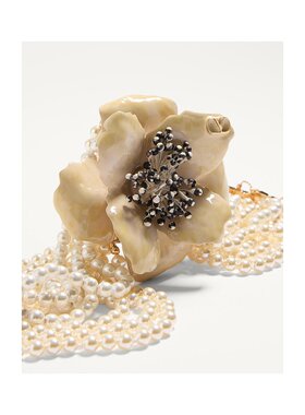 VALENTINO 女士项链 WJ0AR6KFH9SL SS2025 金色 Fleur Lumineuse