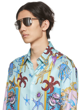 VERSACE 男士太阳镜 0VE223812526G AW2023 灰色 0VE2238