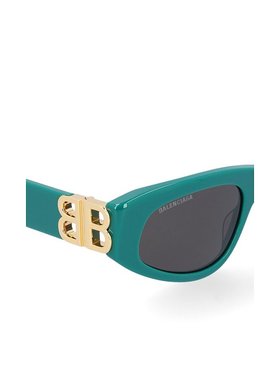 BALENCIAGA 女士太阳镜 621642T00013029 CO 绿色 徽标太阳镜