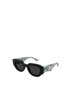 GUCCI 女士眼镜 GG1421S012 SS2026 黑色 几何框太阳镜