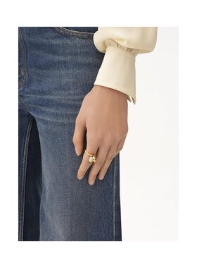 CHLOÉ 女士戒指 C25UFR91LBR9A0 SS2025 金色 Shells 戒指