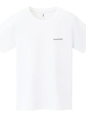 mont-bell 男士T恤 2304566WT CO 白色 Pear Skin Cotton T Men's