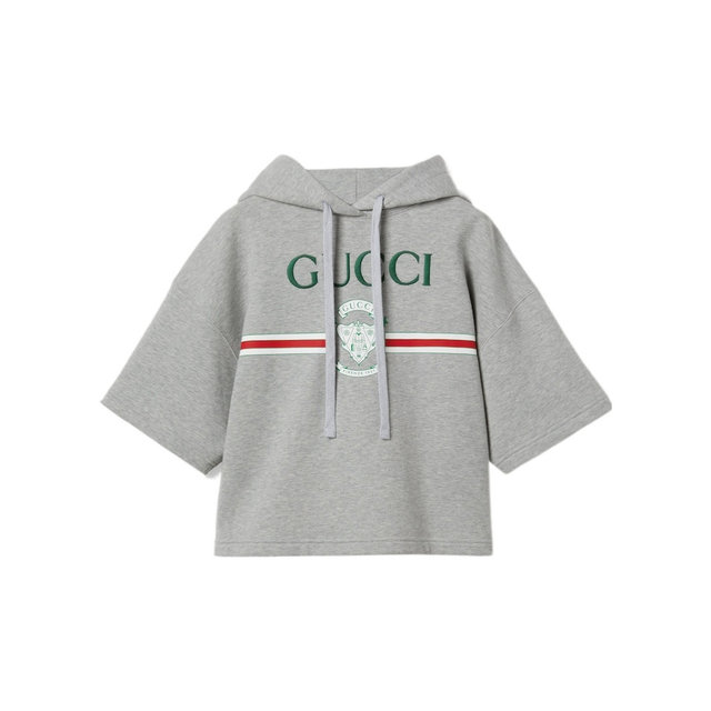 1 ຊົ່ວໂມງຄືນເງິນ gucci ຂອງແມ່ຍິງ sweatshirt knitted ແຂນສັ້ນ