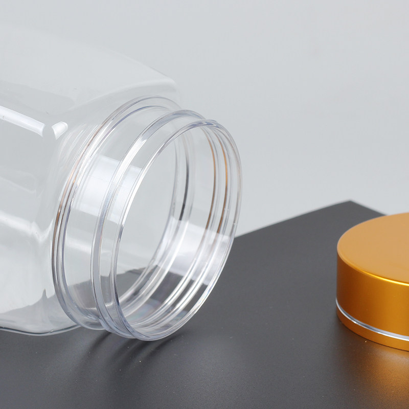 蜂蜜瓶塑料瓶透明加厚高档带盖食品级一斤装带内盖密封罐烫金铝盖,淘宝优惠券,粉丝福利购,淘宝优惠卷