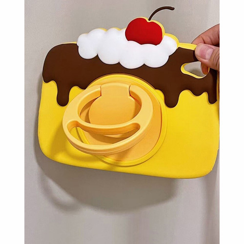 超萌可爱樱桃布丁站立支架适用苹果iPadPro保护套新款iPadAir6/7软硅胶保护壳11寸平板mini6/7创意防摔女软壳 - 图3