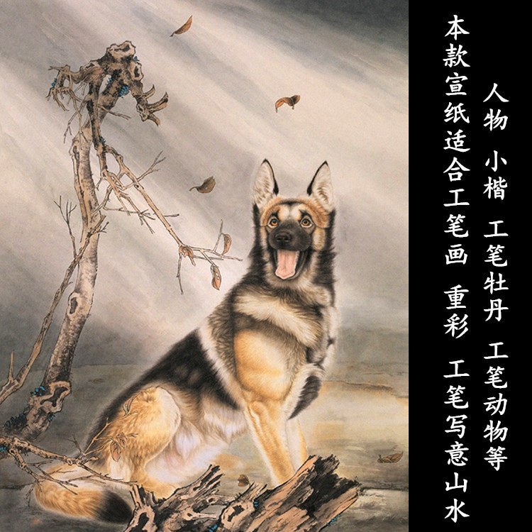 四尺六尺加厚云母清水矾宣 大师级高档熟宣纸 工笔画专用手工宣纸