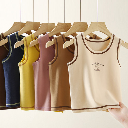 德绒儿童保暖背心男童女童吊带宝宝打底内穿上衣贴身内衣秋冬无骨