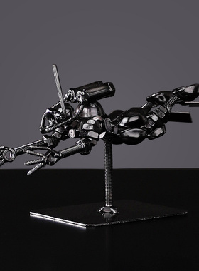 铁艺潜水工业风办公桌面装饰摆件