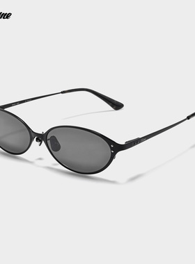 Fakeme 26新品时尚轻奢β钛椭圆框墨镜防紫外线太阳镜千禧镜 moxi