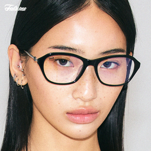 Fakeme 老钱风时尚眼镜框素颜镜方框板材可配近视黑框镜架 cindy - 图0